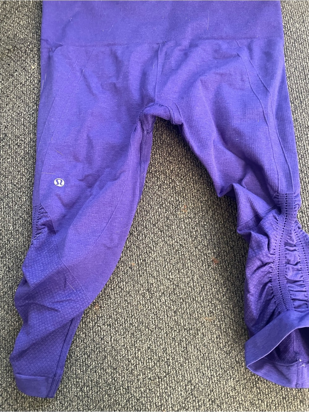 lululemon athletica women’s Purple Ruched Ankle Performance Leggings